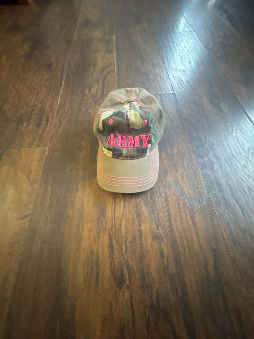 Concept One Accessories Army Camouflage Baseball Cap with Rhinestone Detail